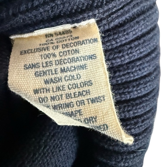 American Eagle Men’s Vintage Fit Navy Blue Crew Neck Sweater Size M Classic Y2K - Picture 9 of 10